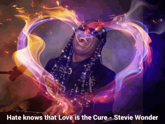  Happy 70th Birthday Stevie Wonder! Hate knows that Love is the Cure - 