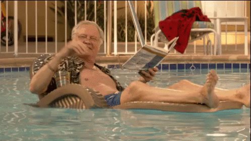 Pool Lounging GIF