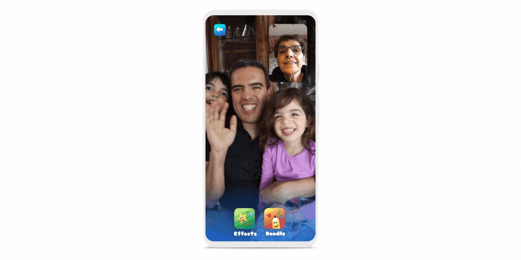 When it’s time for a family video chat, try turning on Google Duo’s new Family Mode. You can create doodles and play with effects without worrying about accidental hang-ups → https://t.co/3oENAHLybZ https://t.co/MD1oVjyJDb