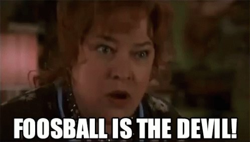 Foosball Is The Devil The Waterboy GIF
