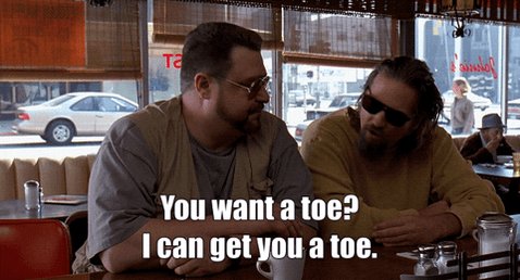 Mark Fitzpatrick on Twitter: "@redsteeze "You want a toe? I can get you a  toe. Believe me there are ways dude, you don't even wanna know about them,  believe me. Hell I