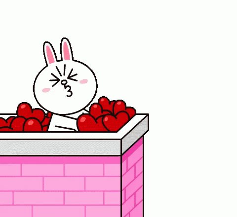 Cony Hearts GIF