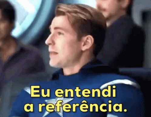 capitão américa dizendo 'eu entendi a referência'.