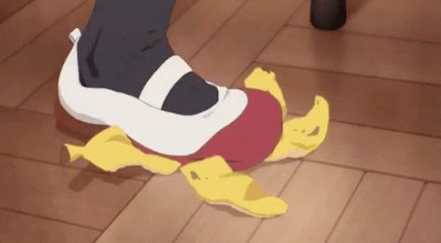 Banana Peel Slips GIF