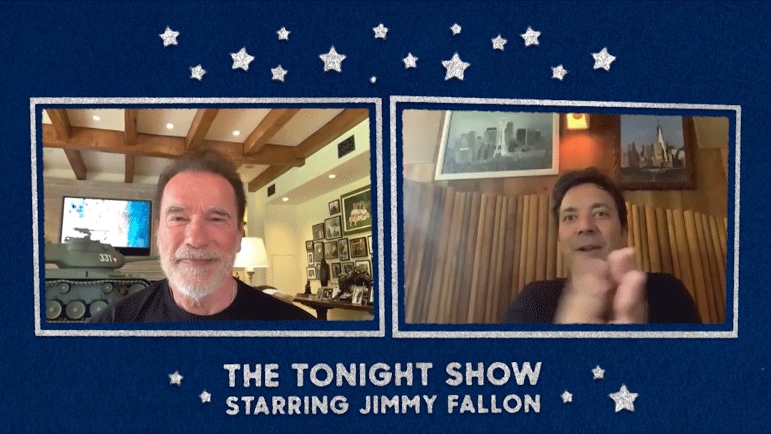 The Tonight Show: At Home Edition (Arnold @Schwarzenegger, @colesprouse, and music from @Billy Corgan) https://t.co/sFGAgIk3tV https://t.co/ZadYV5TETS