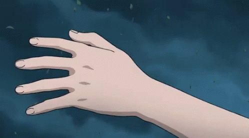 Anime hand holding gif