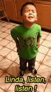 Linda, Listen, Listen - Listen GIF