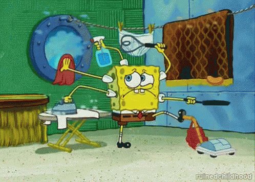 Sponge Bob Cleaning GIF