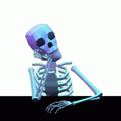 Waiting Skeleton GIF