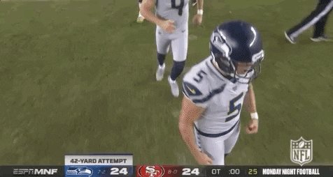 Redemption is sweet😱
@JayMy_31 kicks in the game-winning field goal from 42 yards out to take down the undefeated 49ers, 27-24.
#GoHawks | #MNF https://t.co/LELv4myd6r