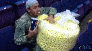Eating Popcorn Movie GIF