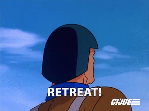 Retreat Major Bludd GIF