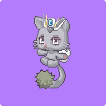 Pixel art-Meow in the moon's embrace 🥰🫰❤️😍🫶#pixel7 #pixelart #popu