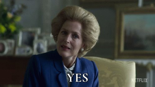 Yes Margaret Thatcher GIF