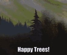 Bob Ross Happy Trees GIF