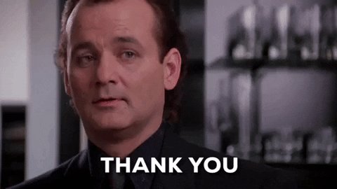 Bill Murray Thank You GIF by filmeditor