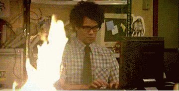The ITCrowd Flame GIF