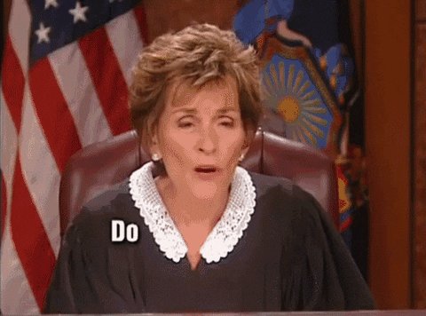 Gif of Judge Judy, of all p...