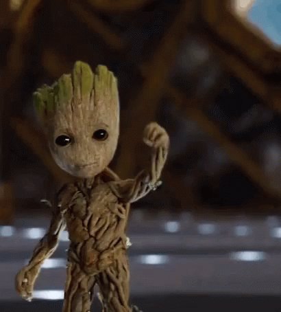 Waving Baby Groot GIF