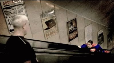 Superman Escalator GIF