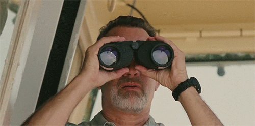 Tom Hanks Binoculars GIF