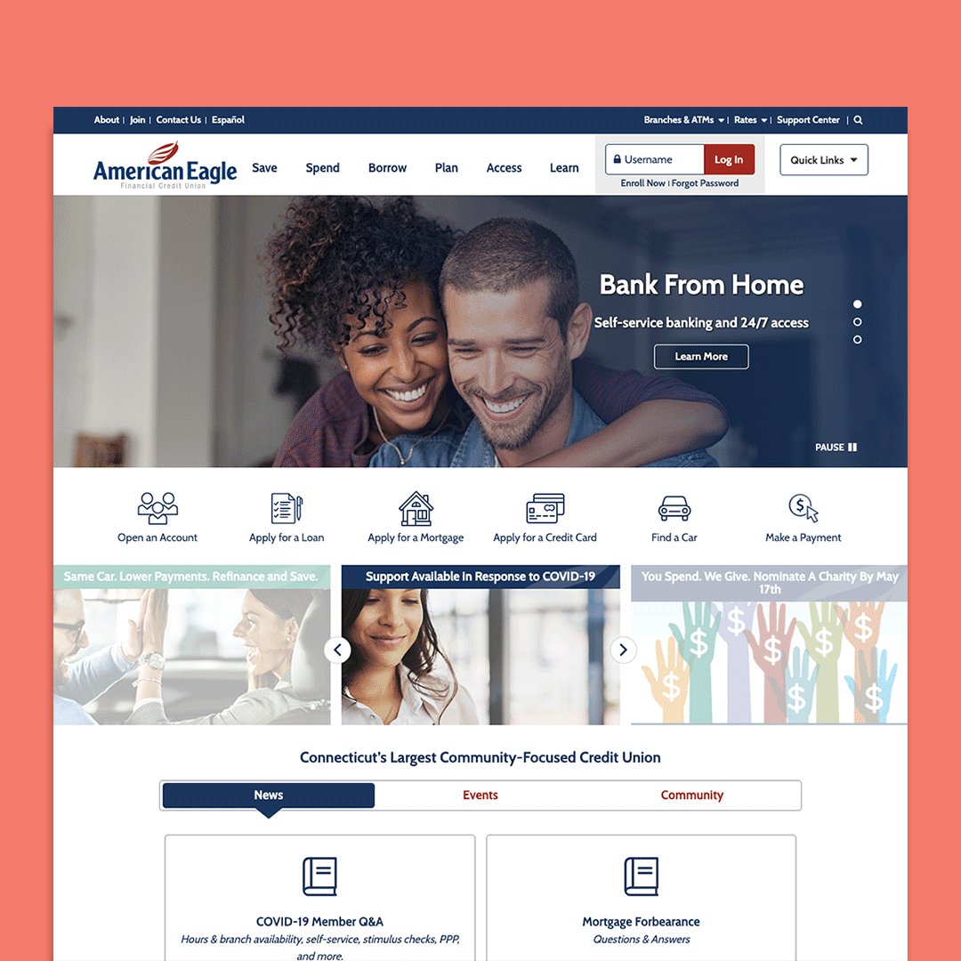 Check out our #beforeandafter transformation for @AEFCU 💻 We worked with AEFCU to ensure their new #website was designed with members in mind, as new and current members have always remained the credit union’s #1 priority. Read the full case study: https://t.co/0hgea6jJl1 https://t.co/wFOa7w0TpV