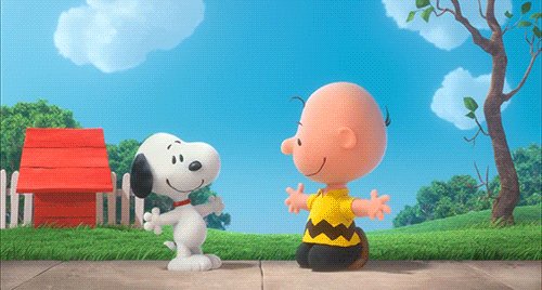 charlie brown hug GIF