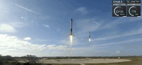 landing falcon heavy GIF by...