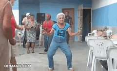 old lady dancing GIF