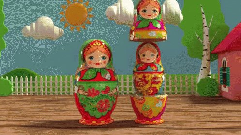 Матрешка Матрёшка Русское GIF