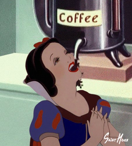 snow white coffee GIF