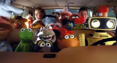Sesame Street Packed Car GIF