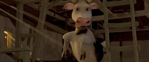 scared cow GIF by The Littl...