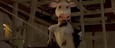 scared cow GIF by The Littl...