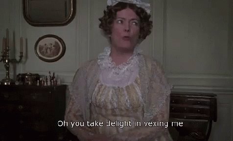 Mrs Bennet Talking GIF