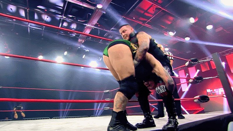 .@TheSamiCallihan SPIKES @Walking_Weapon with a piledriver on the apron. #IMPACTonAXSTV https://t.co/NocC2NZKVJ