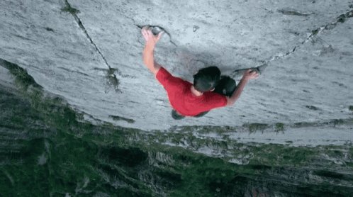 Free Solo Climbing GIF