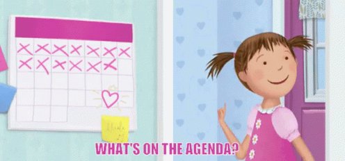 What's On The Agenda? GIF