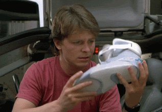 back to the future self-lacing shoes GIF
