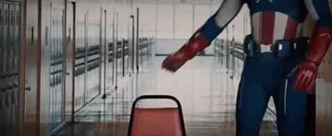 captain america pull up a chair GIF by Spider-Man: Homecomin