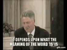 Bill Clinton Meaning Of The Word Is GIF