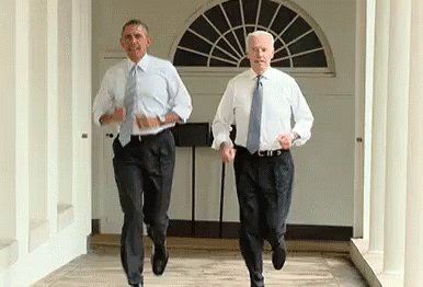 Obama Biden Running GIF