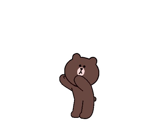 Gif of cartoon bear being buried in hearts.