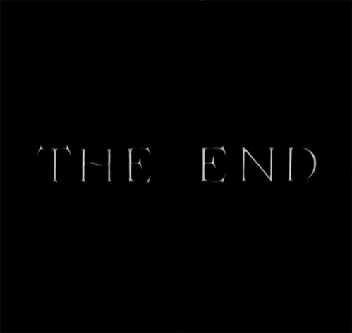 the end black and white gif GIF