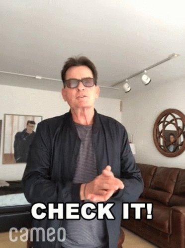 Check It Charlie Sheen GIF