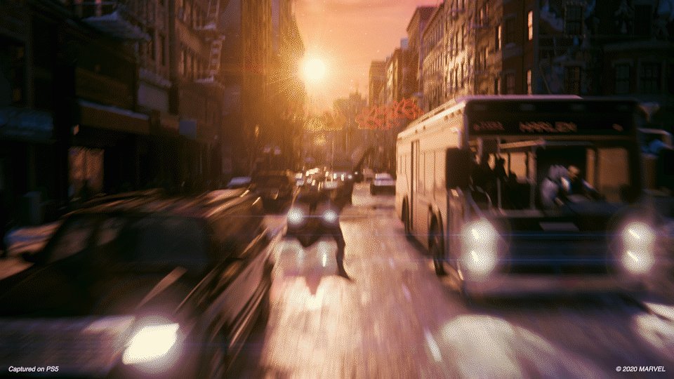 蜘蛛人 - Insomniac Games確認新作《漫威蜘蛛人 邁爾斯莫拉雷斯》在PS5上將可選至4K/60幀的性能模式在城市間進行蛛絲擺盪 EdYJWVKWsAEe5lL