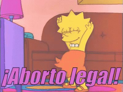 Lisa Simpson Bailando Y Celebrando El Aborto Legal En Argent