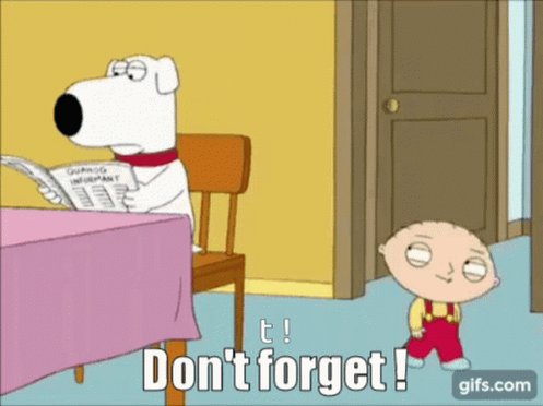 Stewie Dont Forget GIF