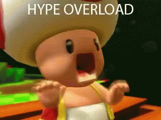 Toad Hype Overload GIF