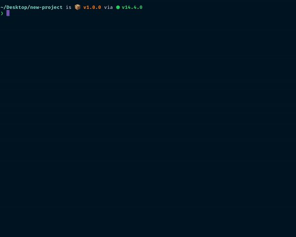 Animated demo of eslint --init